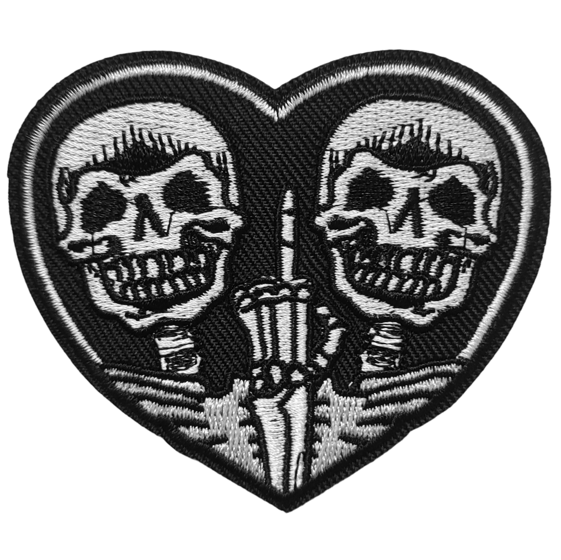 Patch Thermocollant Coeur Skulls Fuck