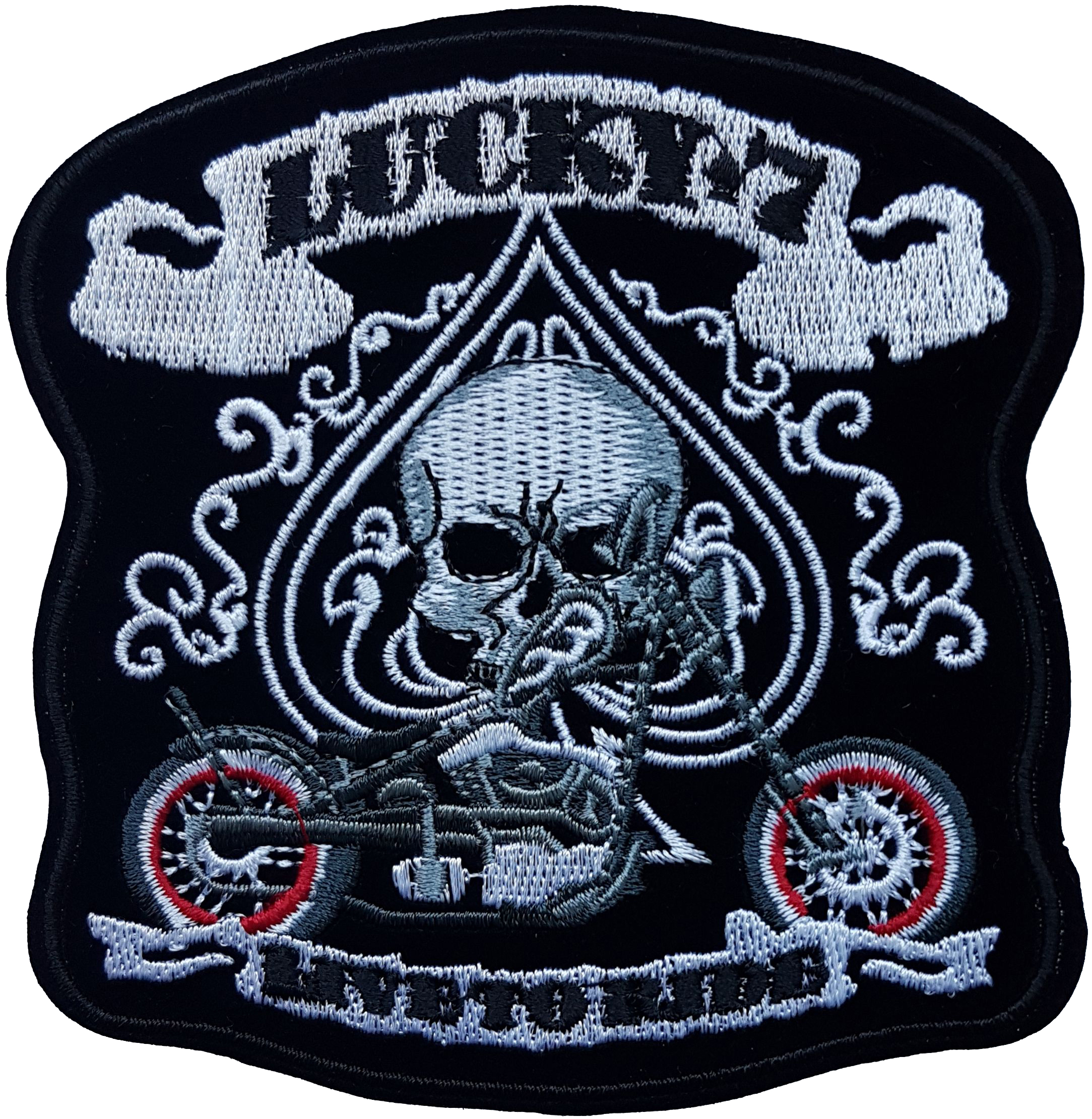 Grand Patch Thermocollant Live to Ride Skull et Moto