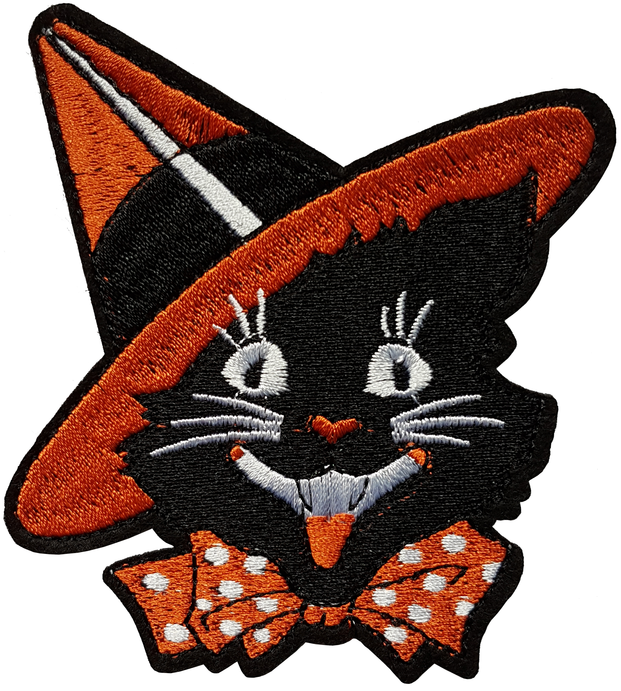 Patch Thermocollant Chat Noir Chapeau de Sorcière Halloween