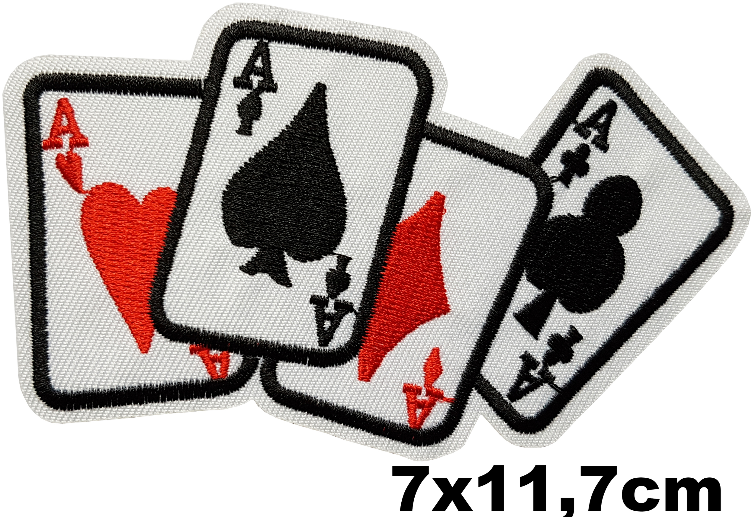 Patch thermocollant poker carte carré d'as coeur pique carreau trèfle