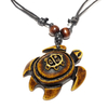 Collier Pendentif Plastique Tortue de Mer Sol Taino Marron