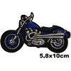 Patch biker motard moto bleu
