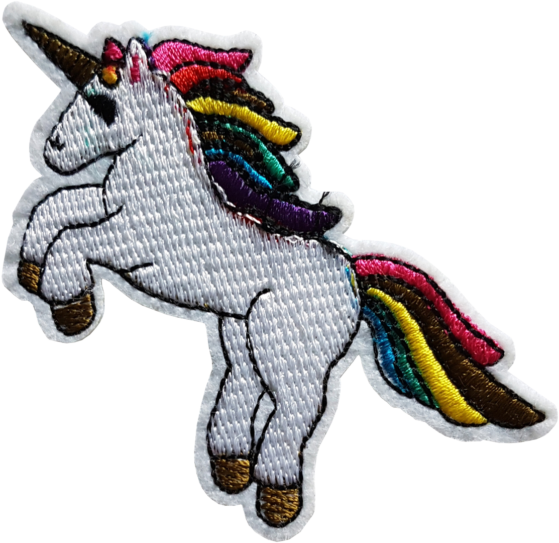Ecusson Brodé Patch Thermocollant Pegase Licorne Blanc - KLS Boutique