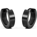 Boucles doreilles acier inoxydable anneaux créoles noir 2