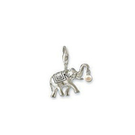 CPA73 - Pendentif Charm Argent Éléphant Perle