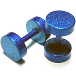 Piercings Faux Écarteurs Plug Bleu 6mm 1