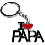 Porte clé en métal I love Papa