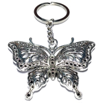 Porte clé en métal papillon