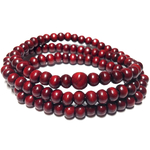 Bracelet Tibétain Bois Santal Rouge 108 Perles