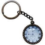 Porte clé vintage horloge chiffre romain