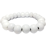 Bracelet Perles Bois Blanches