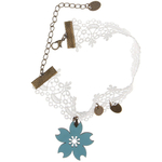 Parure de Cheville Dentelle Blanche Fleur 3