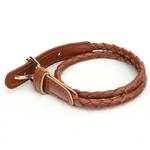 Bracelet Cuir PU Tressé Marron 1