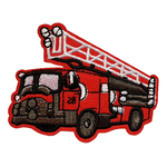 Patch thermocollant camion de pompier rouge