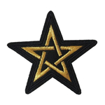 Patch Thermocmmant Pentagramme Doré étoile
