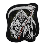 Grand patch crane skull faucheuse la mort squelette thermocollant