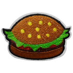 Écusson burger hamburger patch thermocollant