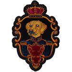 Grand patch chien labrador couronne roi