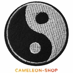 Patch thermocollant yin yang gris et noir 3