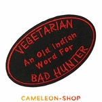 Patch humoristique parodie parodique végétarien un vieux mot pour dire mauvais chasseur 3
