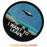 Patch OVNI UFO soucoupe volante I want to leave 5