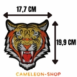 Grand écusson tête de tigre patch thermocollant 2