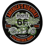 Grand écusson biker motrad route 66 the mother road patch thermocollant 1