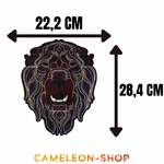 Grand écusson animal lion stylisé patch thermocollant 3