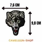 Écusson biker motard animal loup patch thermocollant 2