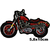 Patch motard biker moto rouge