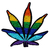 Patch Thermocollant Feuille de Cannabis drapeau LGBT