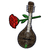 Patch Thermocollant Mandoline Fleur Rose Rouge