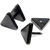 Piercings Faux Écarteurs Plug Triangle Noir 6mm