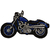 Écusson biker motard moto bleu patch thermocollant 1