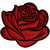 Patch thermocollant fleur rose rouge nature flower 1
