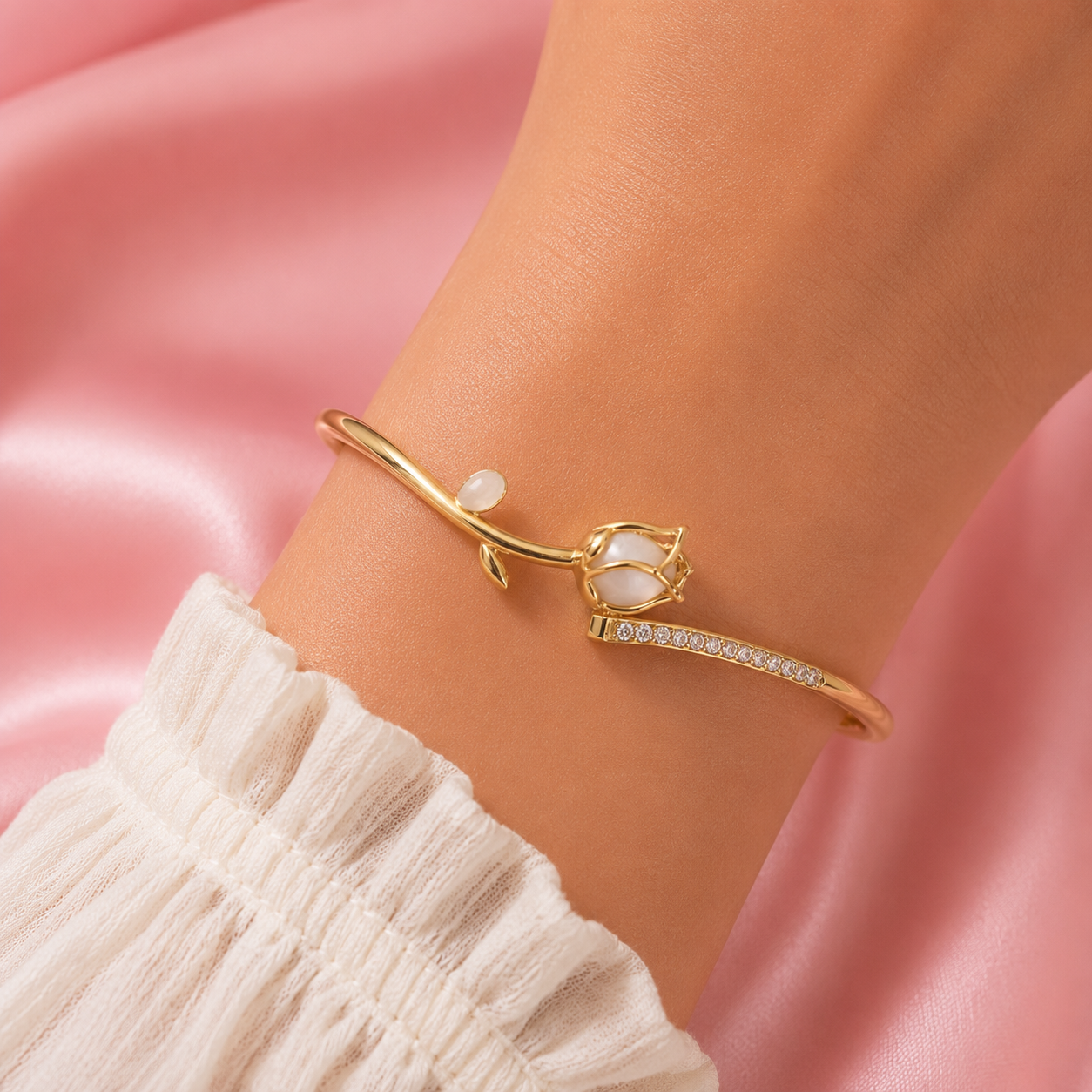 bracelet tulipe fleur