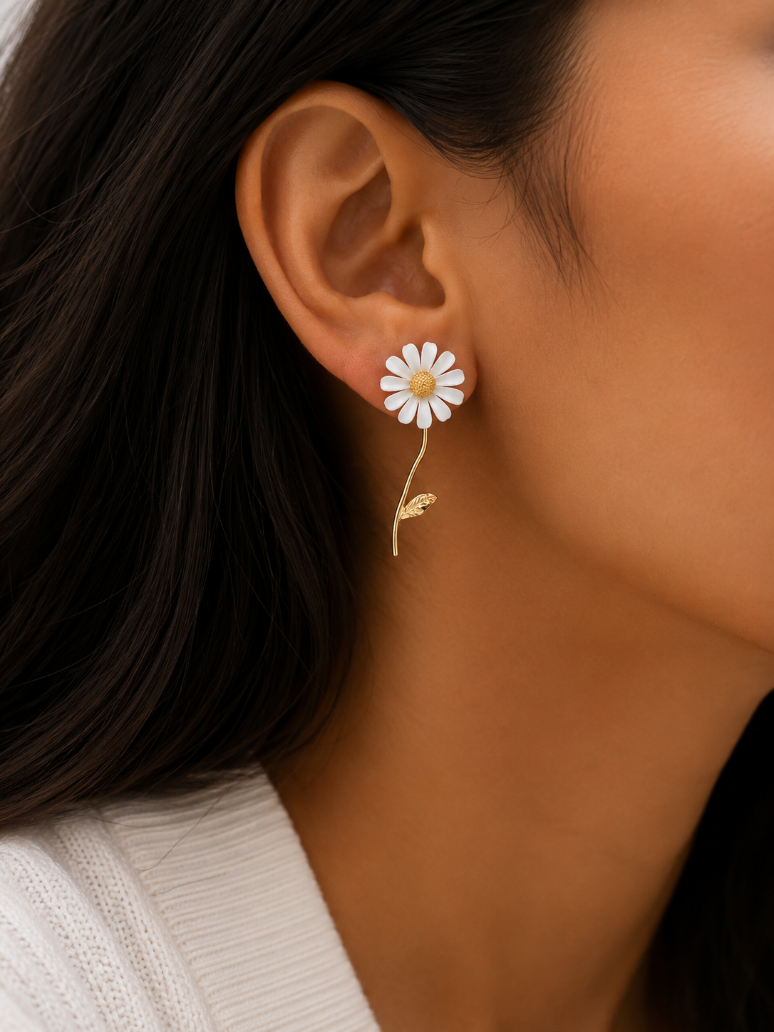 boucles doreilles Marguerite