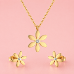 bijou fleur doré parure