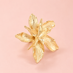 grosse bague soleil fleur doré