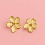 Boucles doreilles fleurs doré