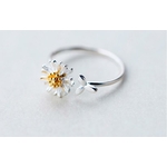 Bague argenté fleur marguerite