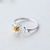 Bague argenté fleur marguerite