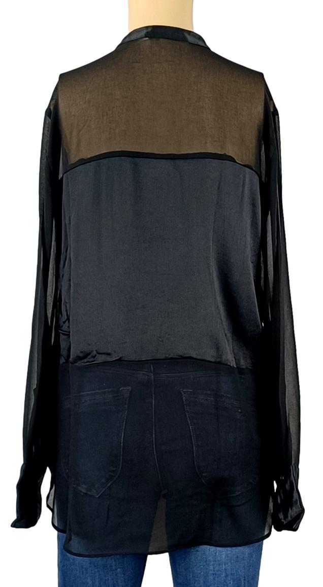 sheer blouse zara