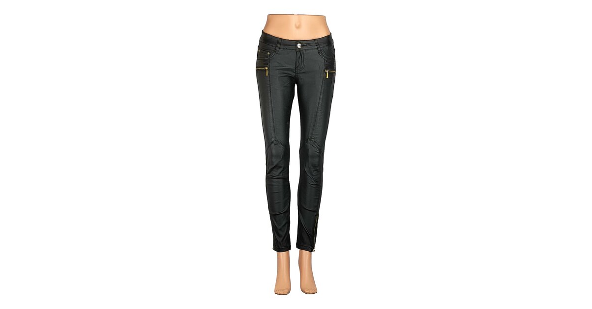 Pantalon Skinny Taille 40 – Gris Foncé – Coton Élastique – B.A BASIC – Neuf Avec Étiquettes