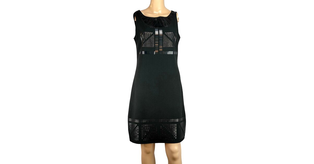 Robe Noire Et Rouge Promod Taille 12 - Style Robe Bustier Mi-mollet - Occasion Très Bon état