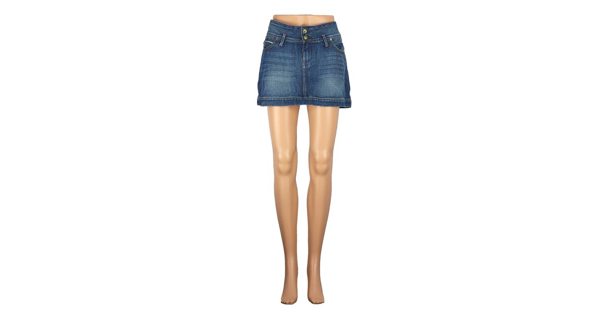 Mini-jupe En Jean Kaporal Taille M – Bleu – Jamais Portée (sans étiquette)