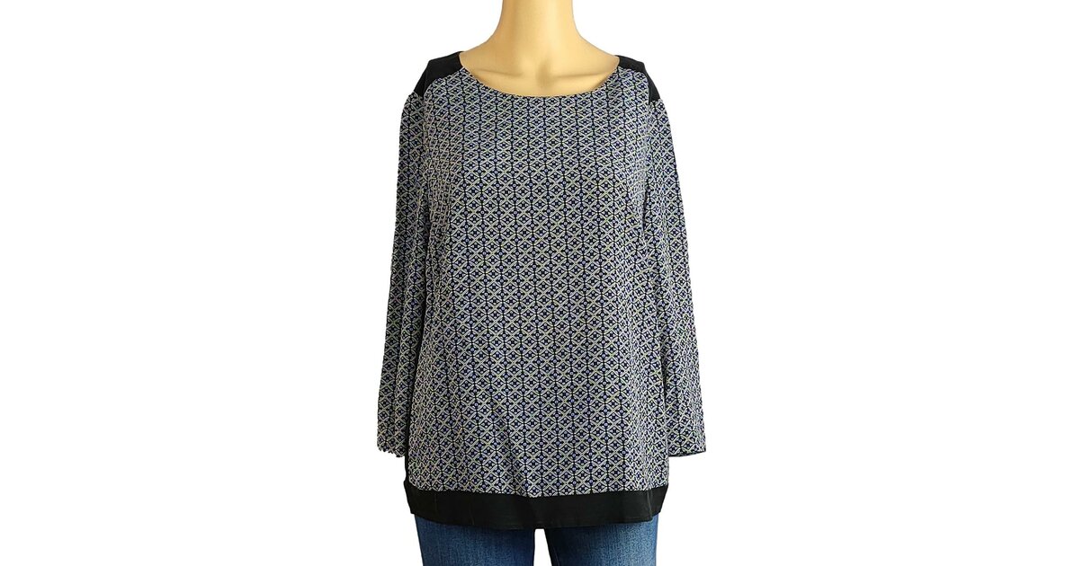 Tunique JAD Bleu Marine/noir En Polyester - Taille 40 (2) - Occasion Très Bon état, Coupe Regular