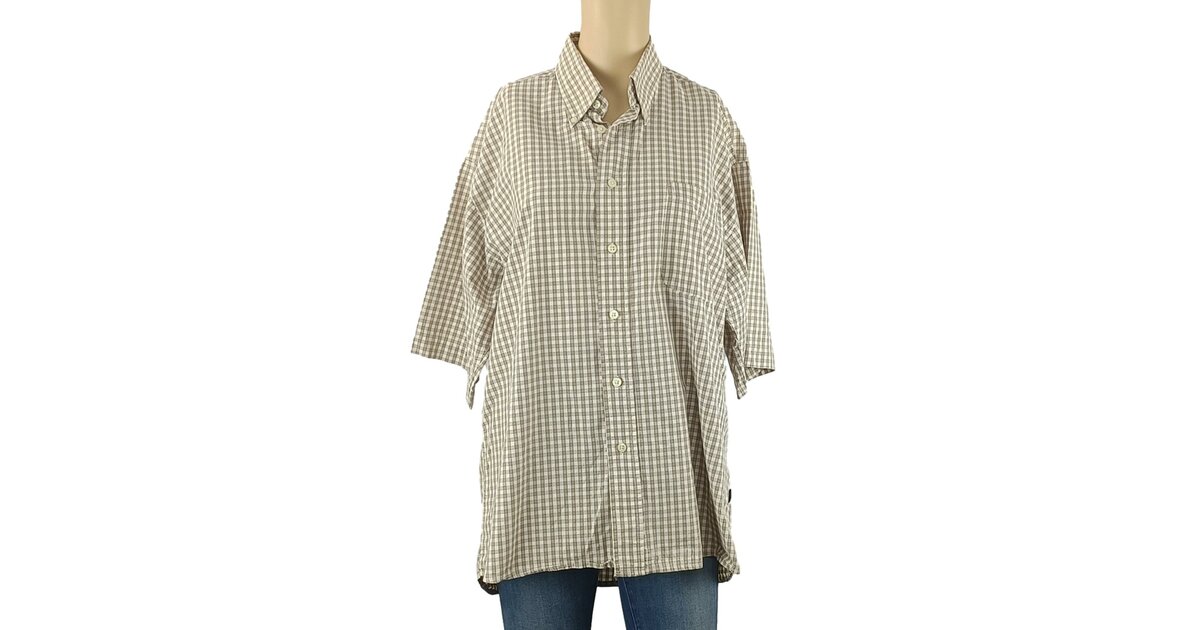 Chemise Homme Burton Grande Taille L - En Jean Bleu Décontracté, 100% Coton, Coupe Loose