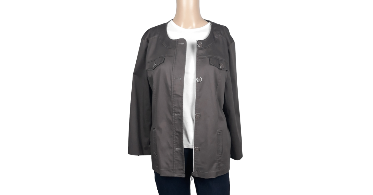 Veste Légère Affinités Armand Thierry - Taille 46 - Kaki - Occasion Très Bon état