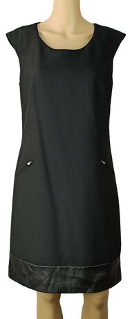 Robe Femme SIXTH SENSE Taille 50 - Noir Et Blanc - Longueur Genou - Occasion Très Bon État